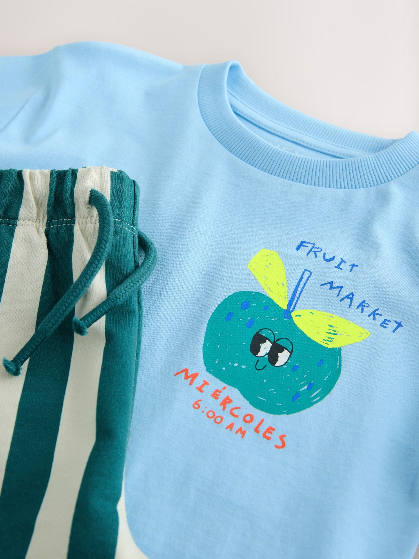 Blue Apple Short Sleeve Back Print T-Shirt and Shorts Set (3mths-7yrs) image 10