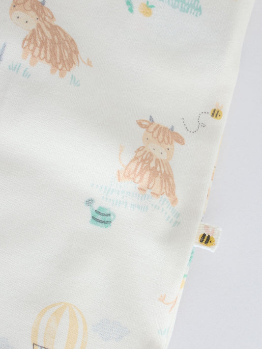 Cream Hamish Two Way Zip Baby Sleepsuits 3 Pack (0mths-3yrs) image 3