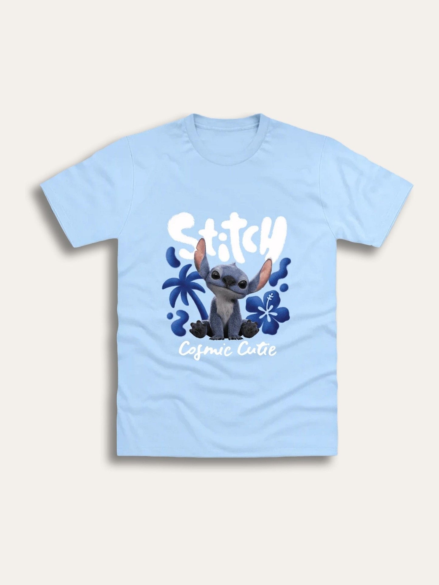 Brand Threads Blue Disney Lilo and Stitch Movie T-Shirt image 1