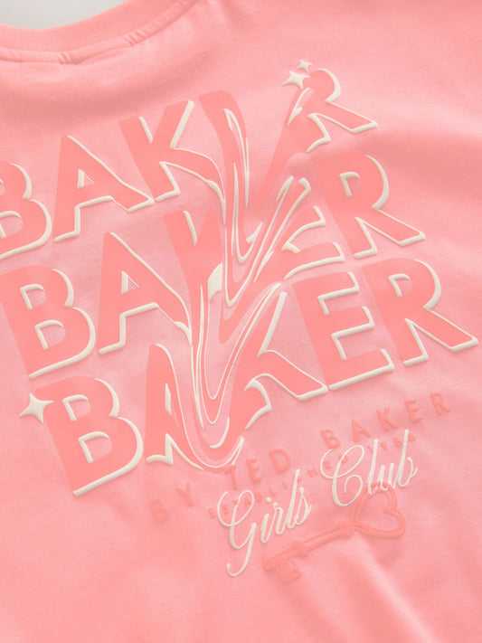 Baker by Ted Baker 2 Piece Oversized Tonal Graphic T-Shirt & Shorts Set image 3