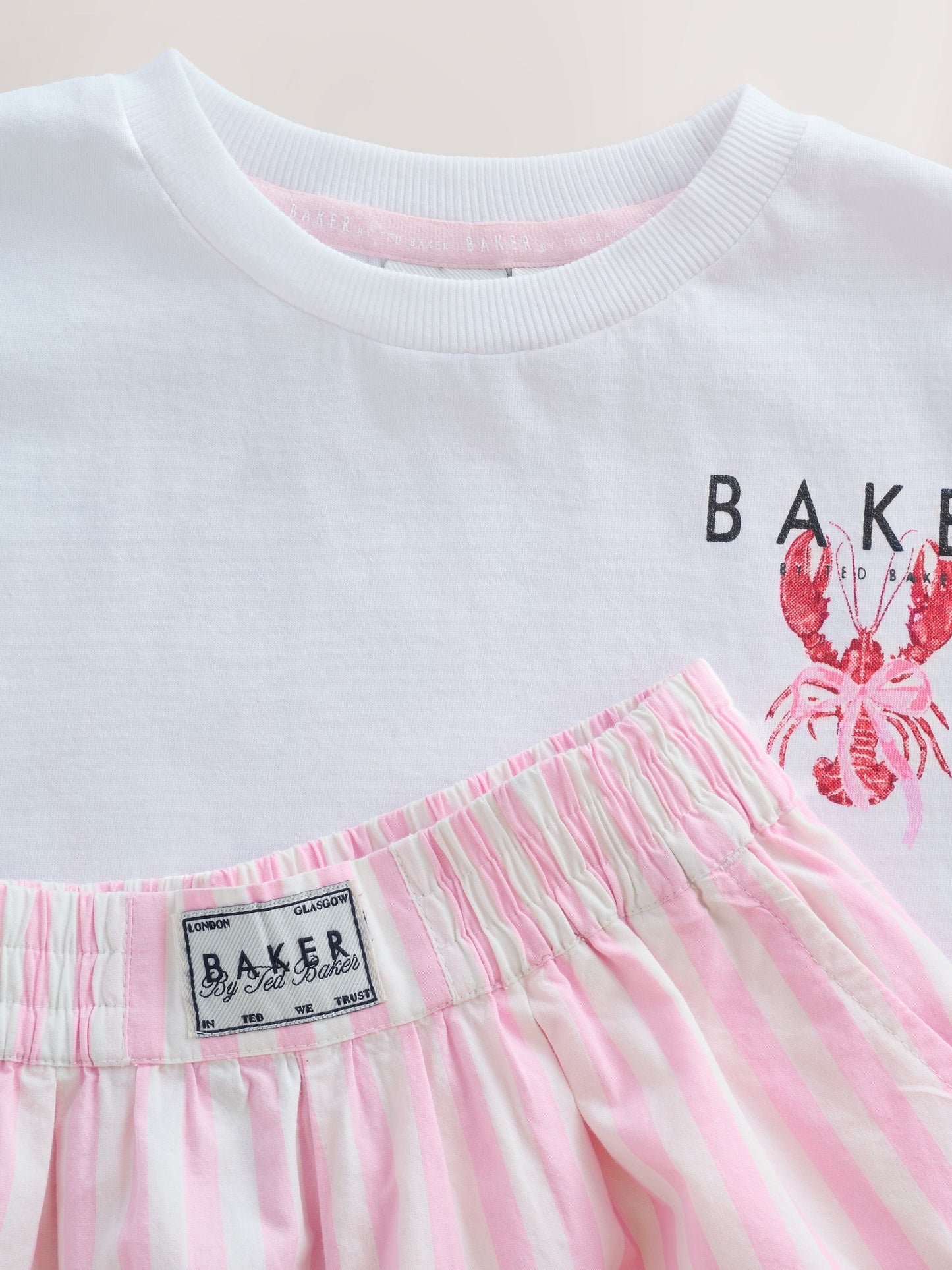Baker by Ted Baker 2 Piece Oversized Lobster Graphic Tee & Stripe Short Set image 10