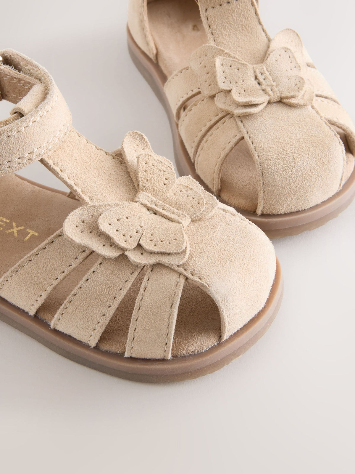 Tan Brown Butterfly First Walker Sandals image 5