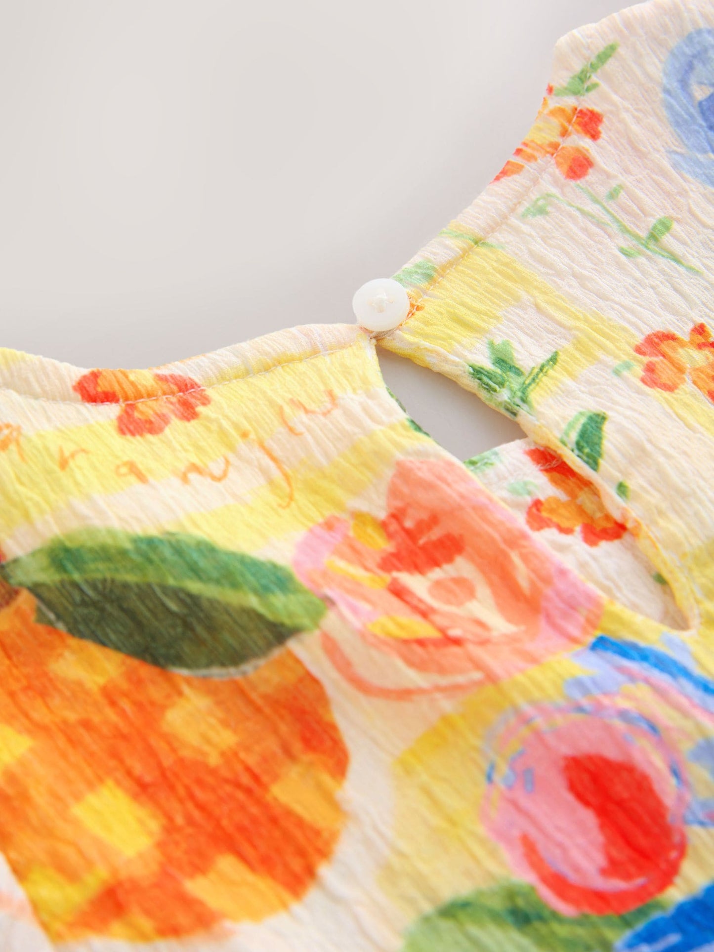 Multi Tropical Angel Sleeve Crinkle Dress (3-16yrs) image 8