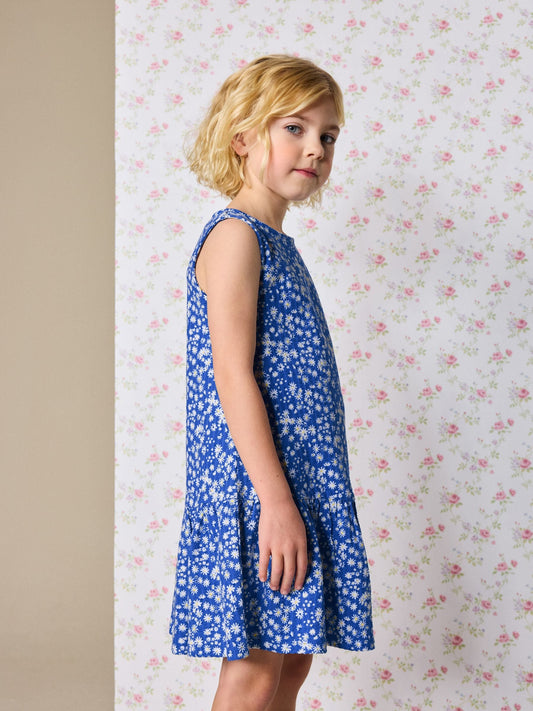 Dsiney Kidz - Blue Ditsy Sleeveless Jersey Dress (3-16yrs) image 2
