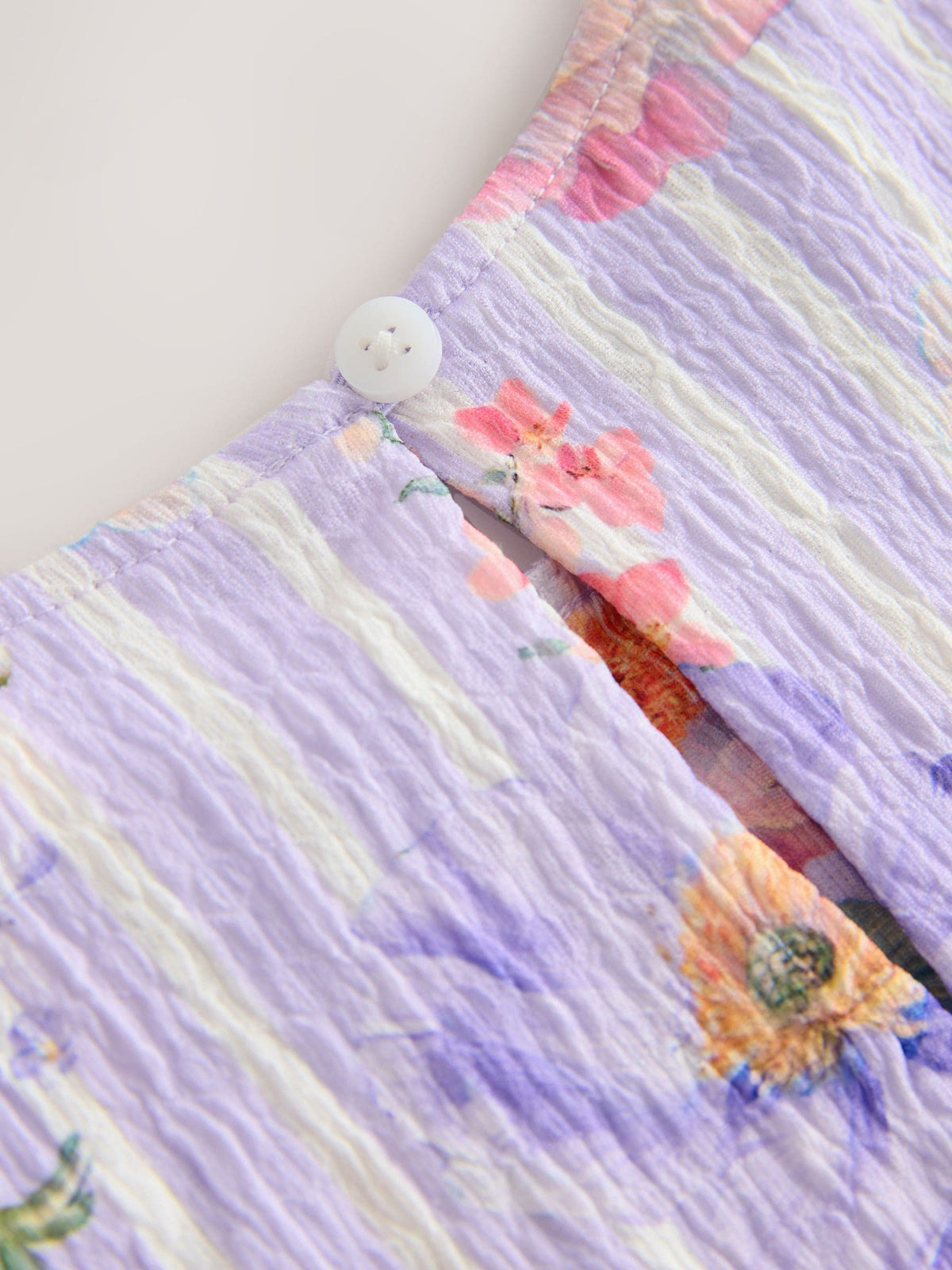Dsiney Kidz - Lilac Floral Angel Sleeve Crinkle Dress (3-16yrs) image 7