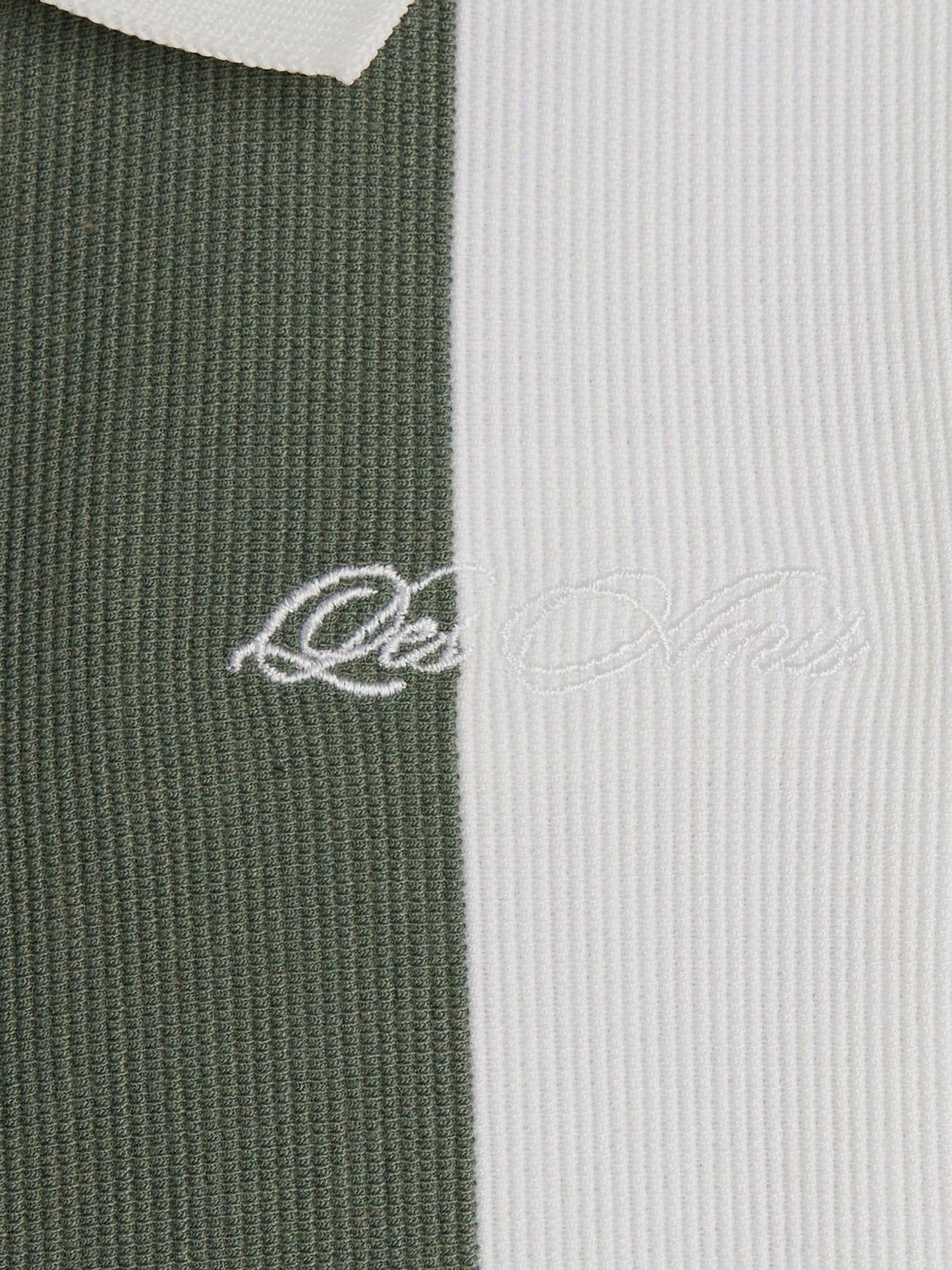 River Island Green Boys Stripe Polo Joggers Set image 4