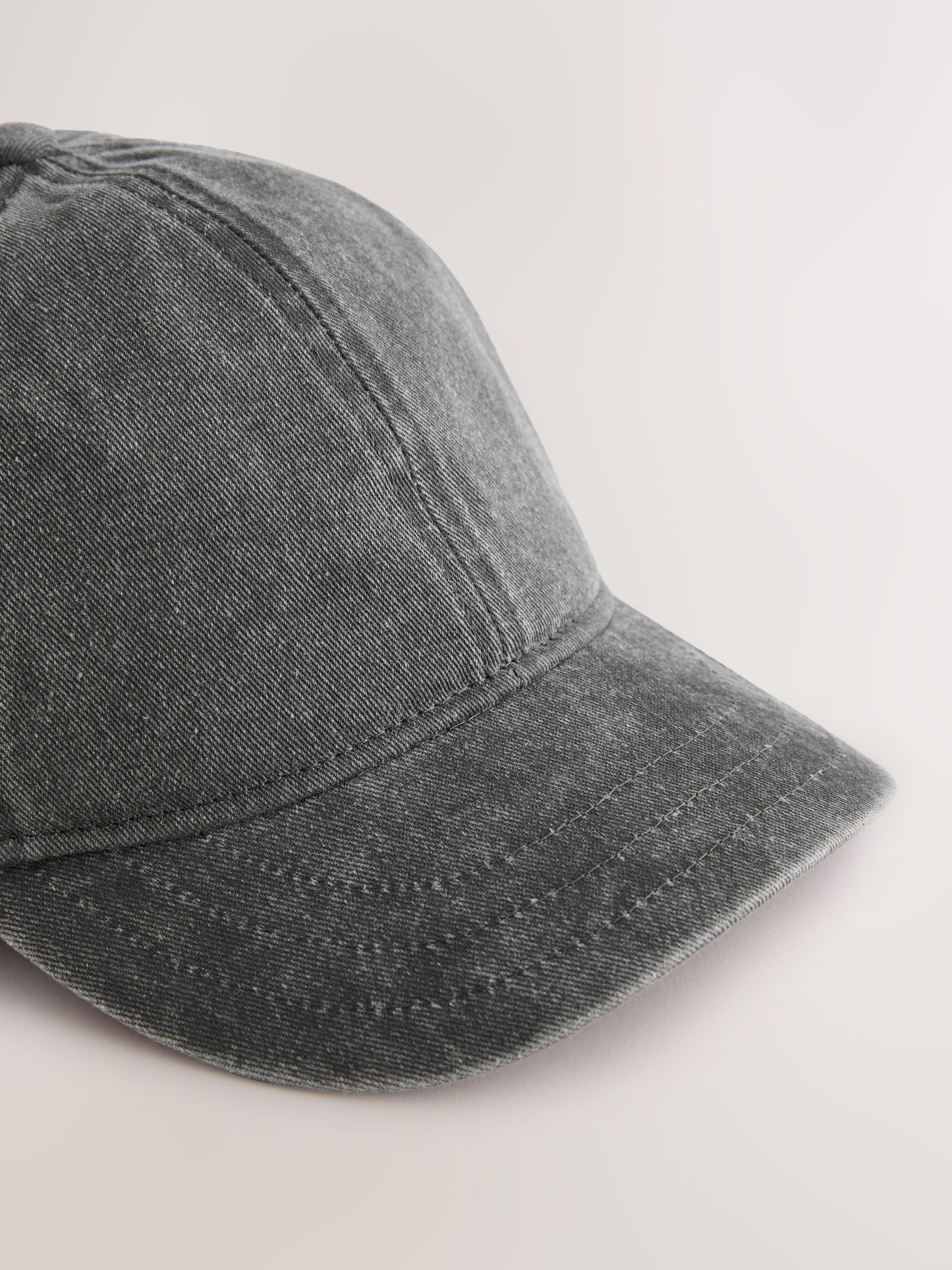 Washed Black Cotton Baseball Cap Hat (1-16yrs) image 3