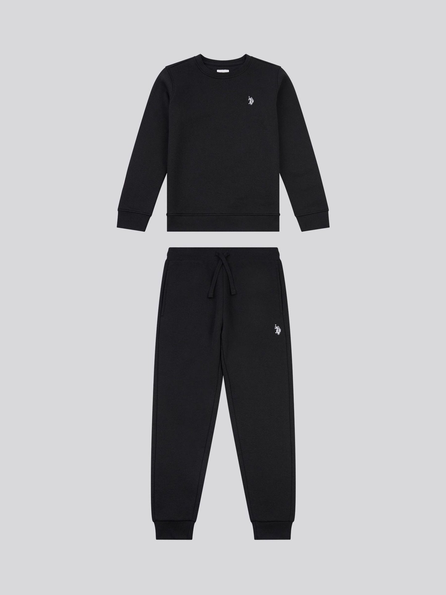 Dsiney Kidz - U.S. Polo Assn. Black Double Horsemen Crew Sweatshirt and Joggers Set image 7