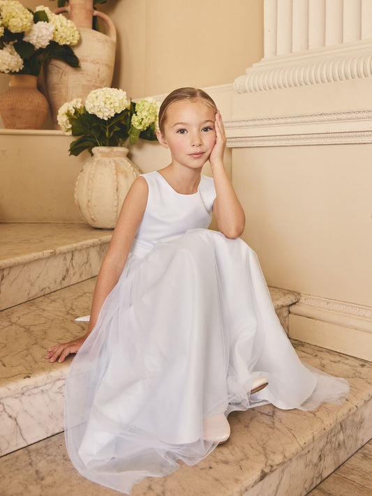 Dsiney Kidz - White Flower Girl Bow Dress (6-13yrs) image 2