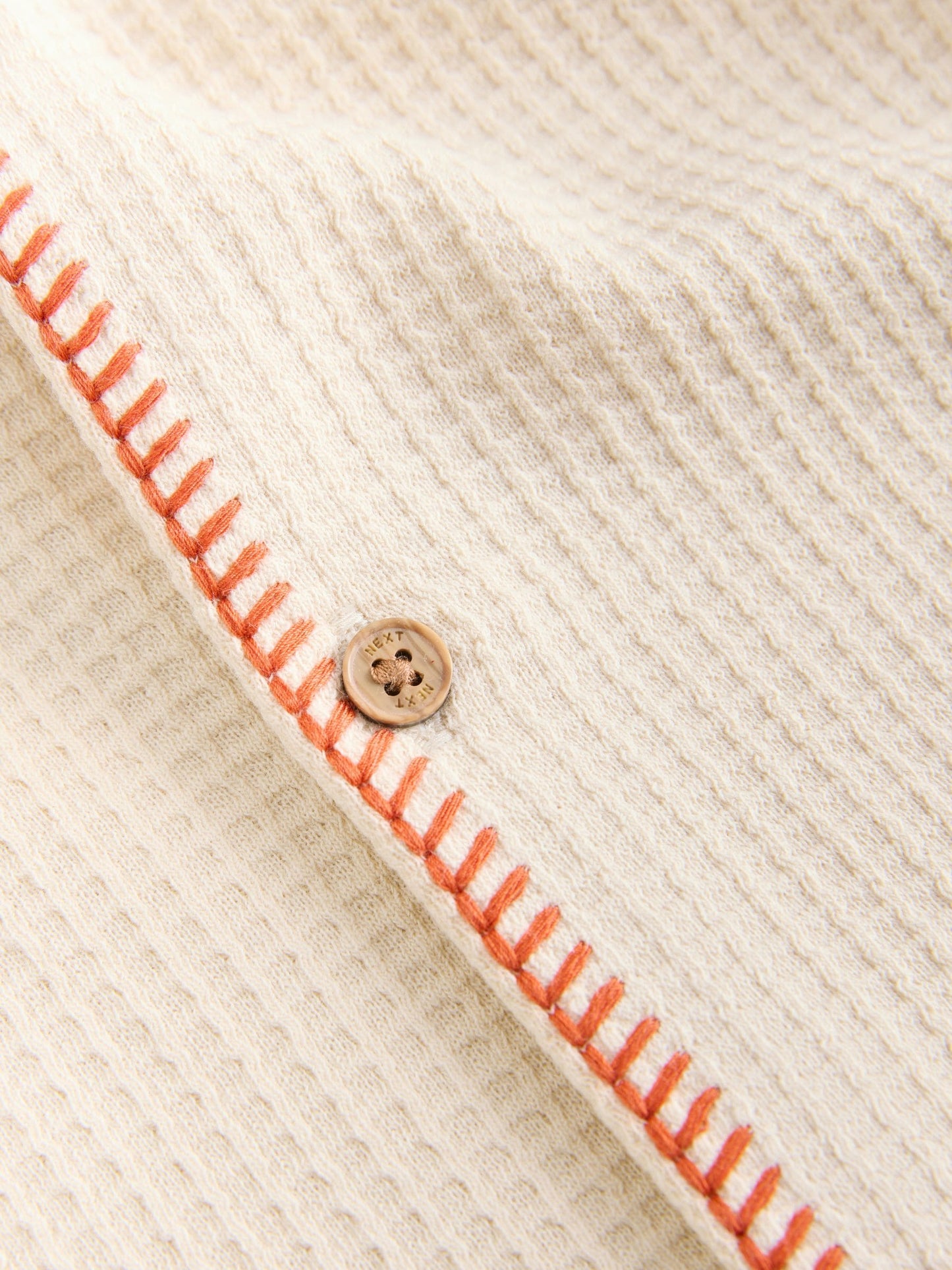 Neutral Palm Print Jersey Waffle Baby Romper (0mths-3yrs) image 8