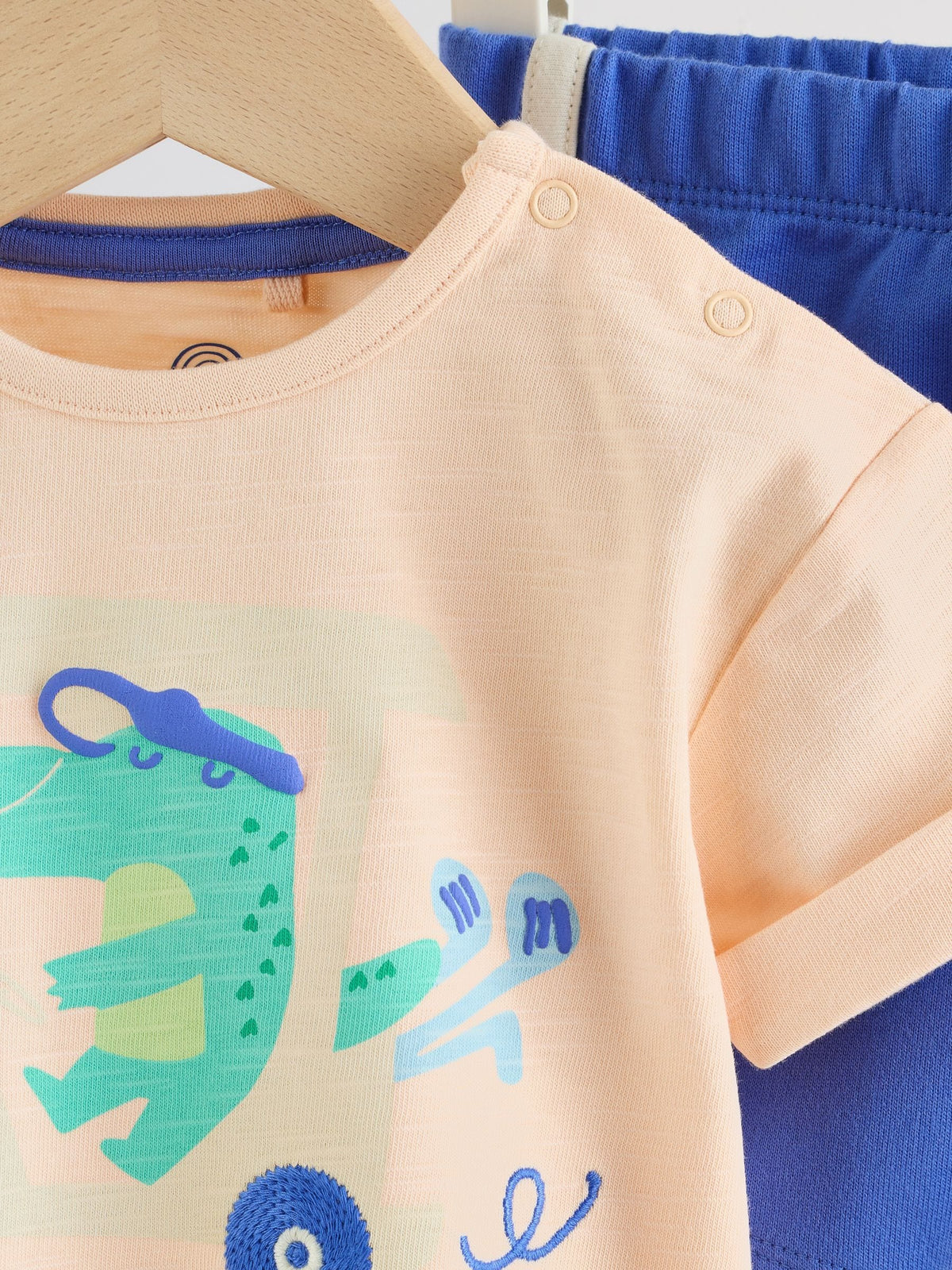 Dsiney Kidz - Orange Crocodile Print Top and Shorts Baby Set (0mths-2yrs) image 7