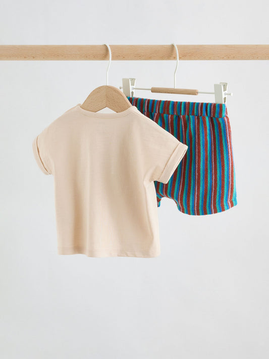 Dsiney Kidz - Neutral Chilli Print Top and Shorts Baby Set (0mths-2yrs) image 2