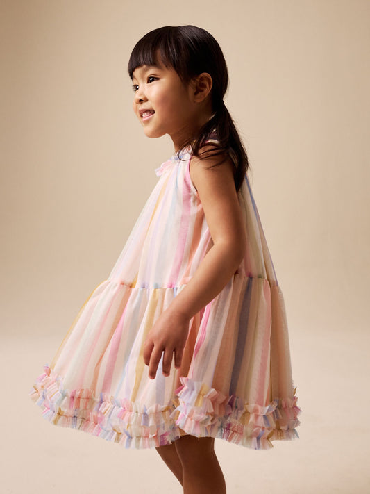 Dsiney Kidz - Rainbow Mesh Party Dress (3mths-7yrs) image 2