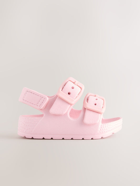 Pink Baby Double Buckle EVA Sandals (0-24mths) image 2