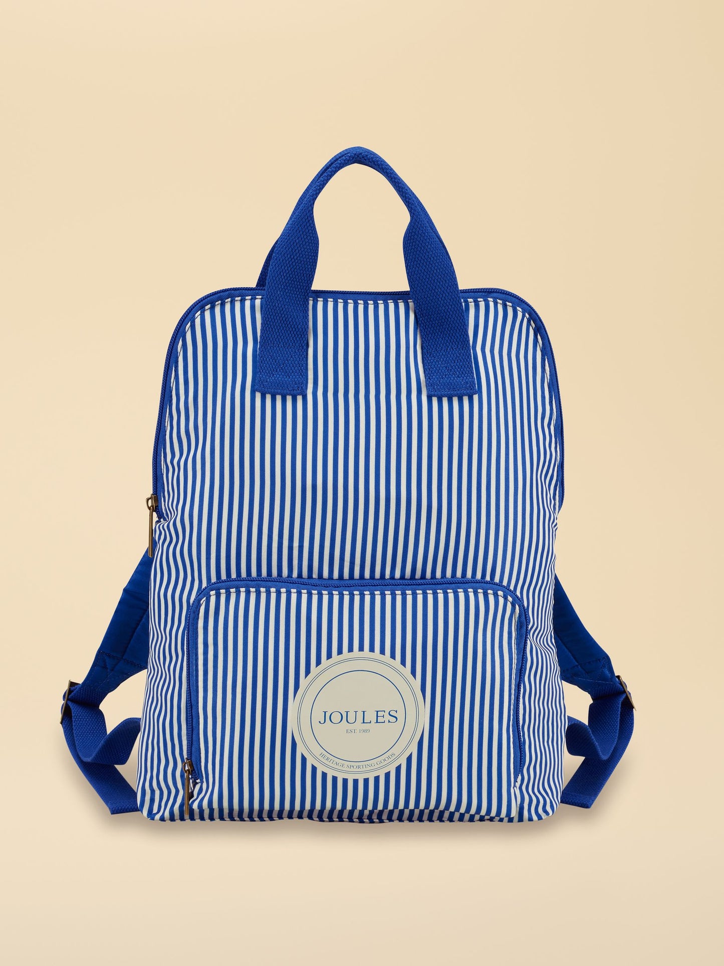 Joules Ticking Stripe Packaway Backpack image 1