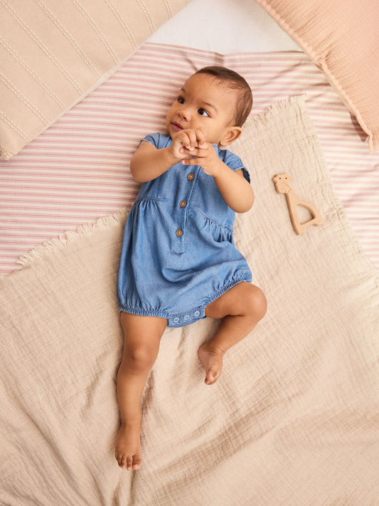 Dsiney Kidz - Denim Blue Bloomer Baby Romper (0mths-2yrs) image 2