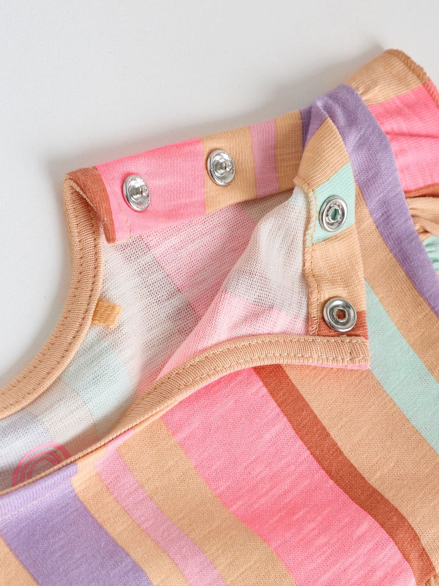White Floral/ Pink Stripe Baby Short Sleeve Dresse 2 Pack (0mths-3yrs) image 9