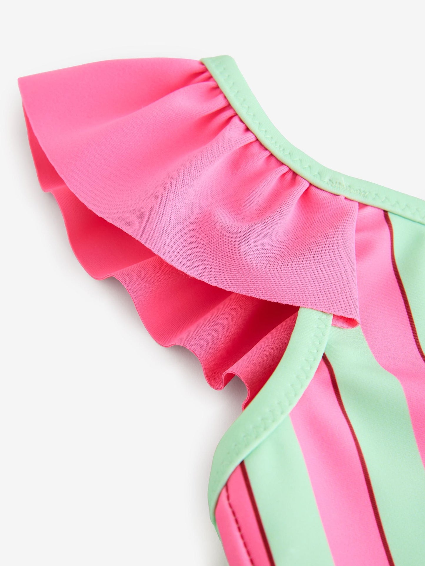 Cath Kidston Pink/Green Stripe Panda Cath Kidston Frill Swimsuit (3mths-7yrs) image 6