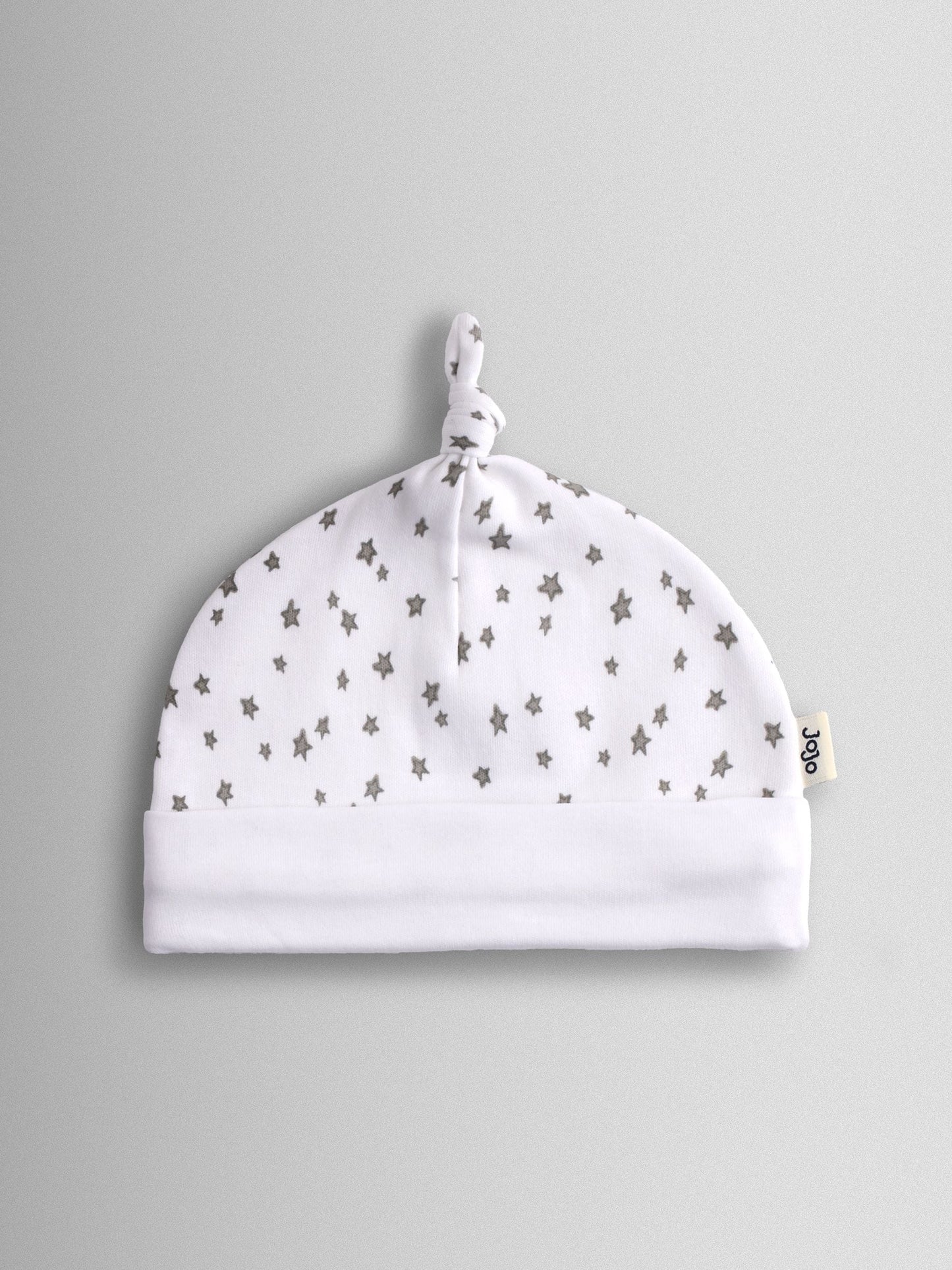 JoJo Maman Bébé Grey 3-Pack Elephant, Stripe & Star Baby Hats image 4