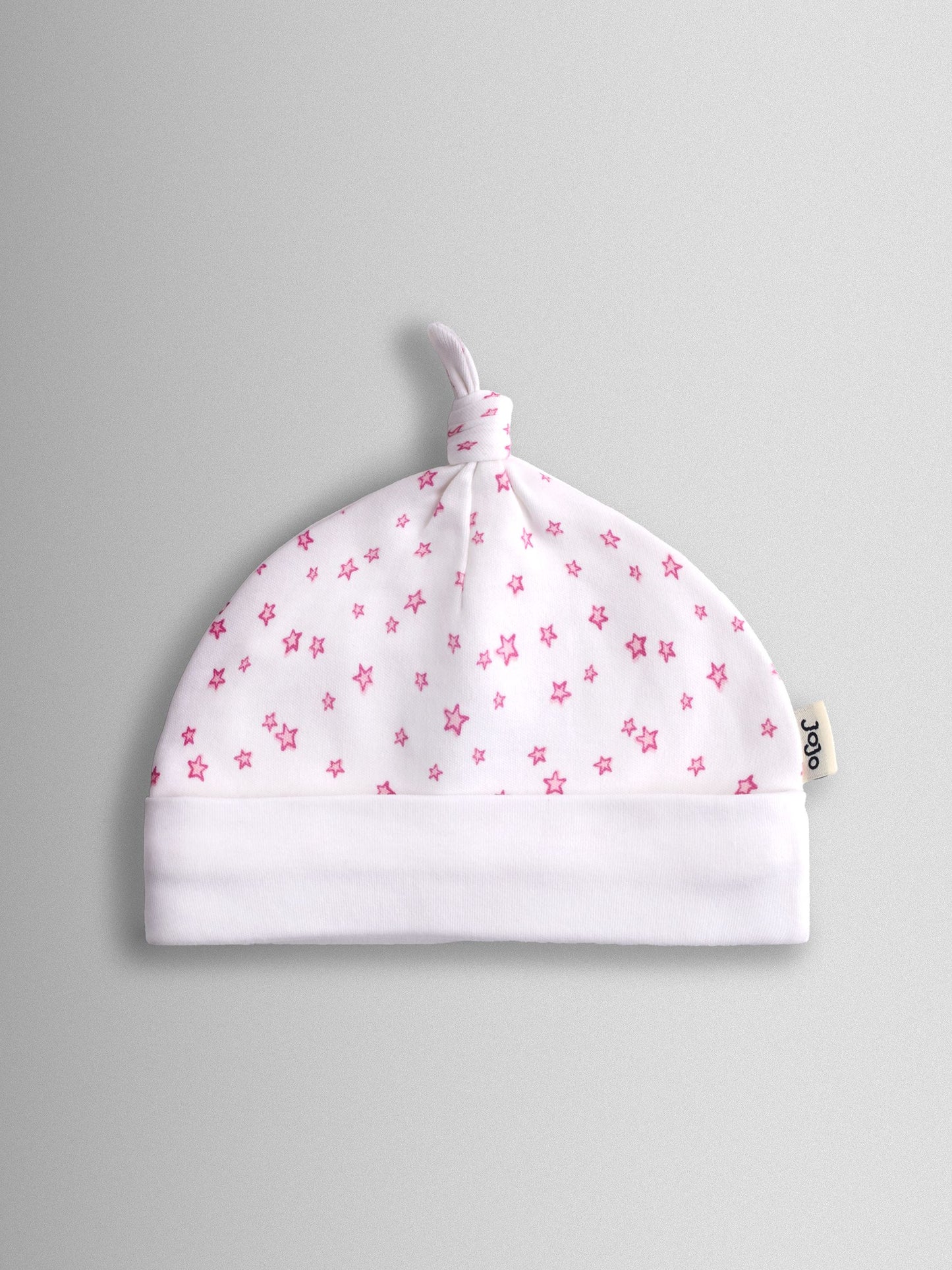 JoJo Maman Bébé Pink 3-Pack Elephant, Stripe & Star Baby Hats image 4