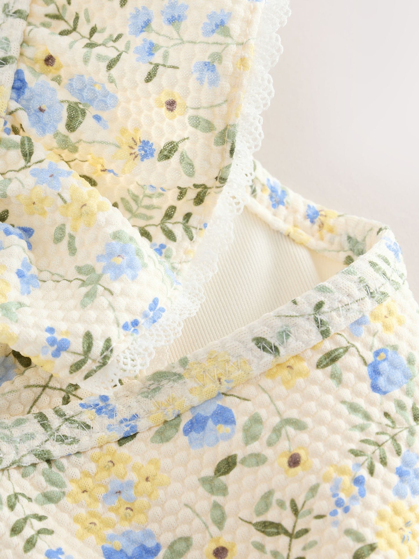 Yellow Ditsy Floral Frill Swimsuit (3mths-7yrs) image 8