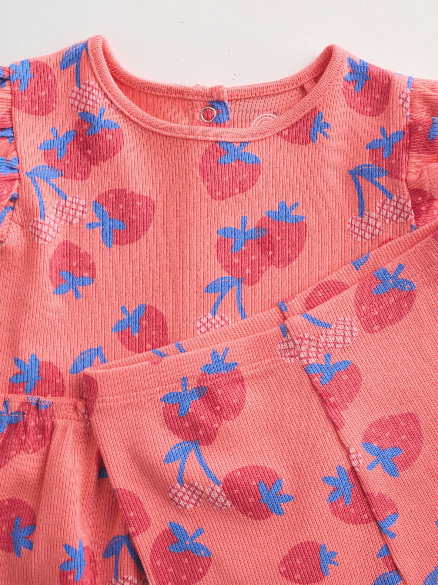 Red Strawberry Rib Top and Leggings Baby Set 2 Piece (0mths-2yrs) image 8