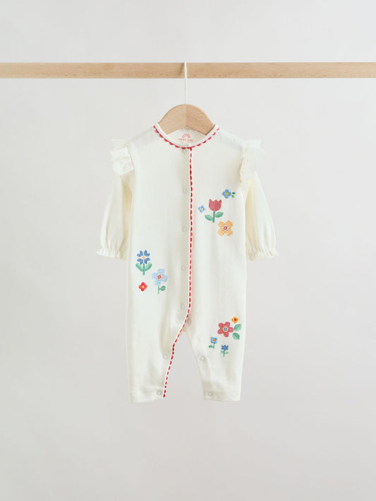 Red/White/Navy Baby Sleepsuits 3 Pack (0mths-3yrs) image 2