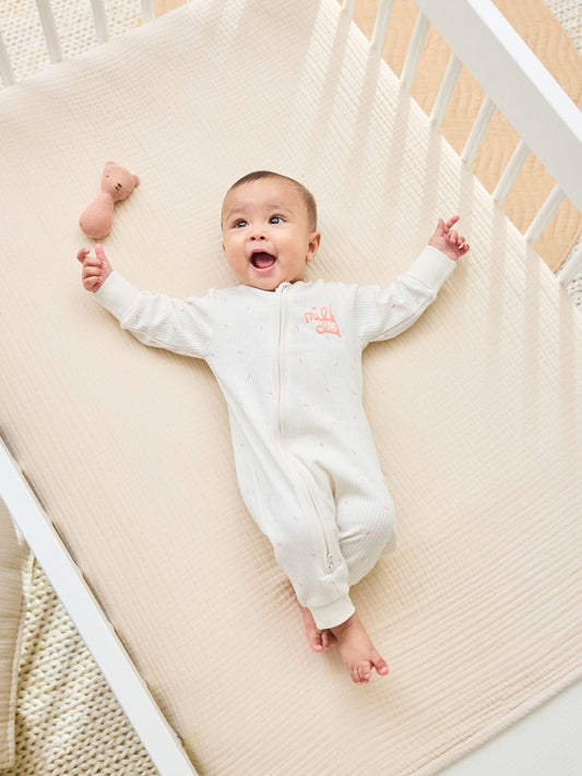 Pink Two Way Zip Baby Sleepsuit 3 Pack (0mths-3yrs) image 2