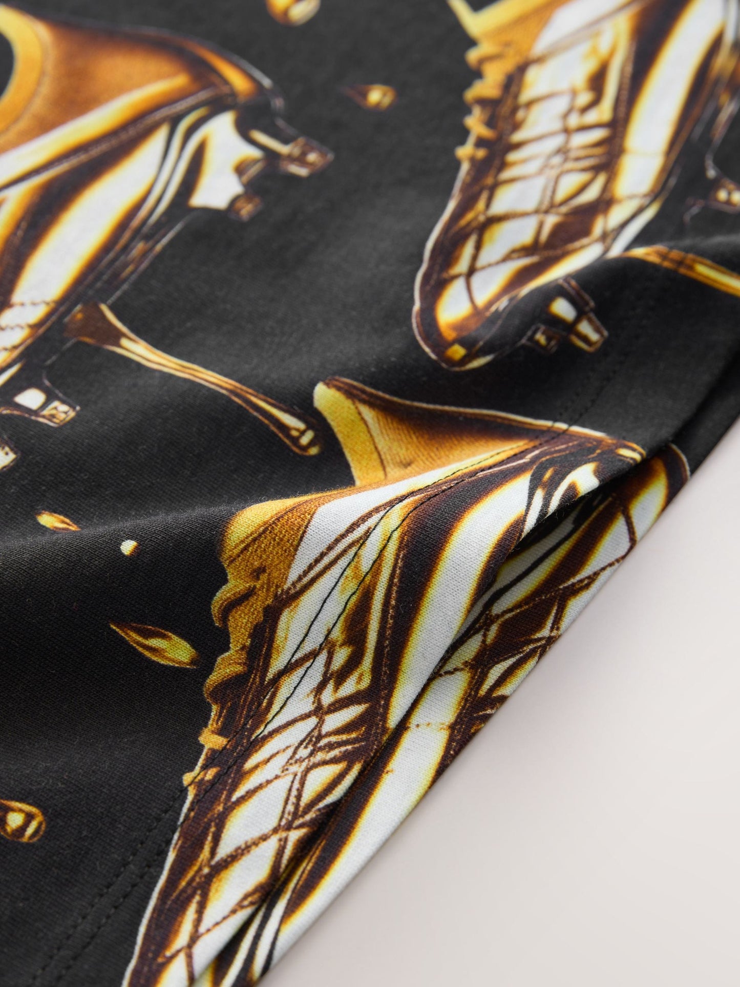 Dsiney Kidz - Black/Gold Short Sleeve Graphic Football T-Shirt (3-16yrs) image 4
