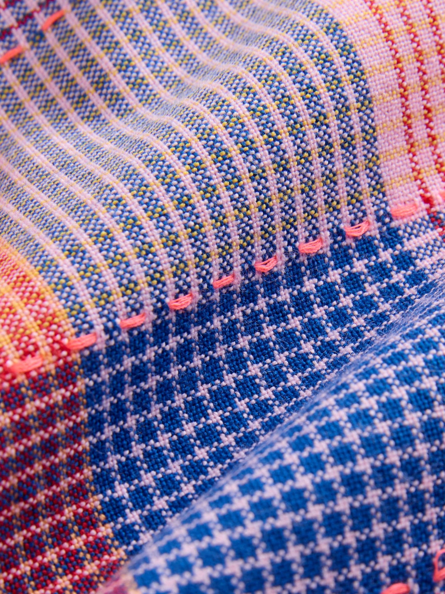 Bright Pink Multi Check Pullon Barrel Trousers (3mths-7yrs) image 7