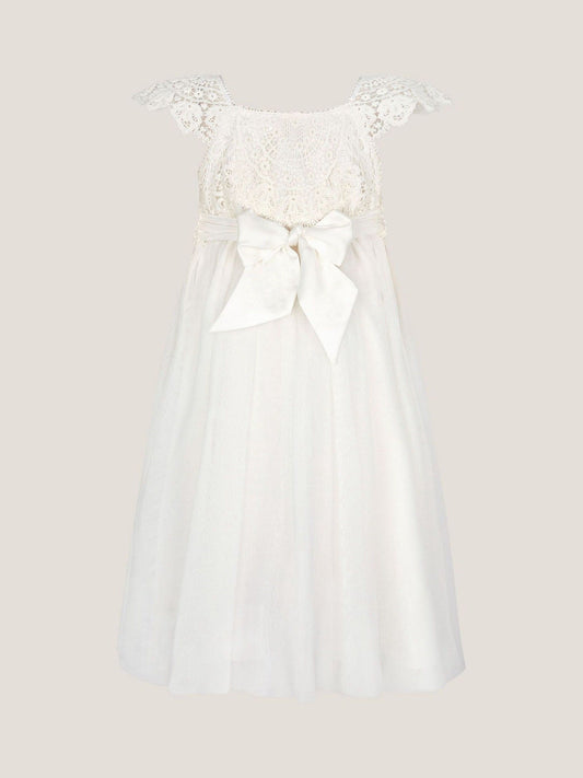 Monsoon Natural Estella Lace Bodice Dress image 2