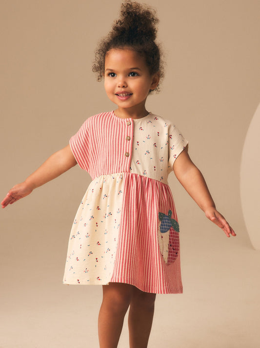 Dsiney Kidz - Patchwork Strawberry Jersey Dress (3mths-7yrs) image 2