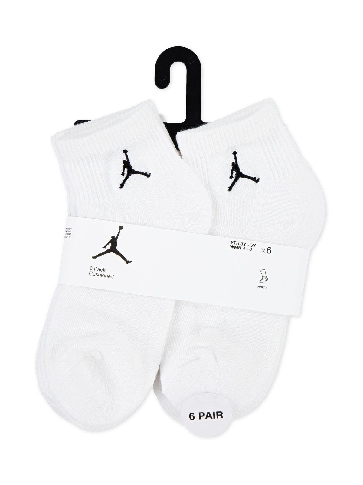 Jordan White Everyday Essentials Ankle Socks 6 Pack - image 4
