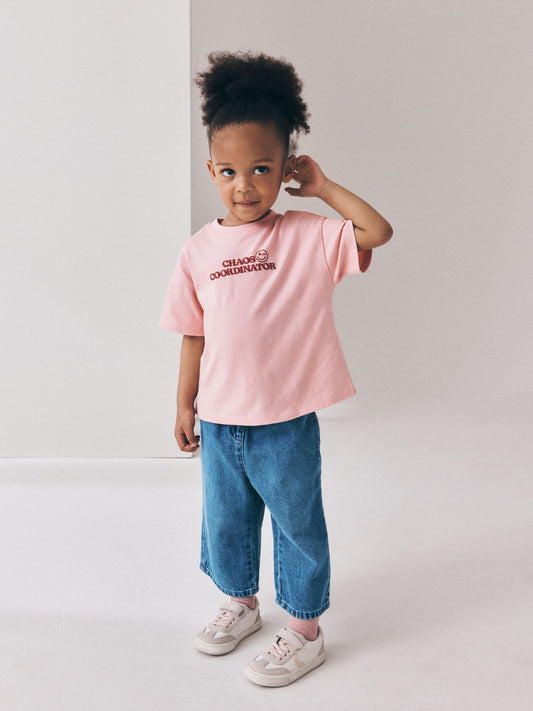 Dsiney Kidz - Pink Smile Slogan T-Shirt (3mths-7yrs) image 2