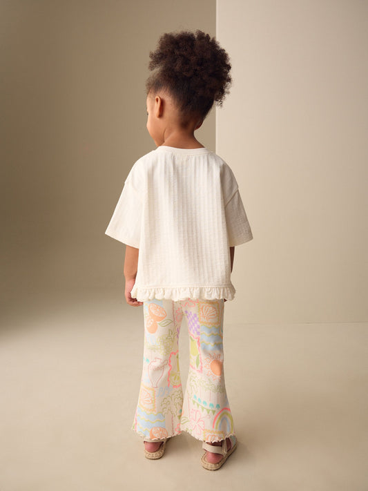 Dsiney Kidz - White Rainbow Short Sleeve Top and Flare Set (3mths-7yrs) image 2