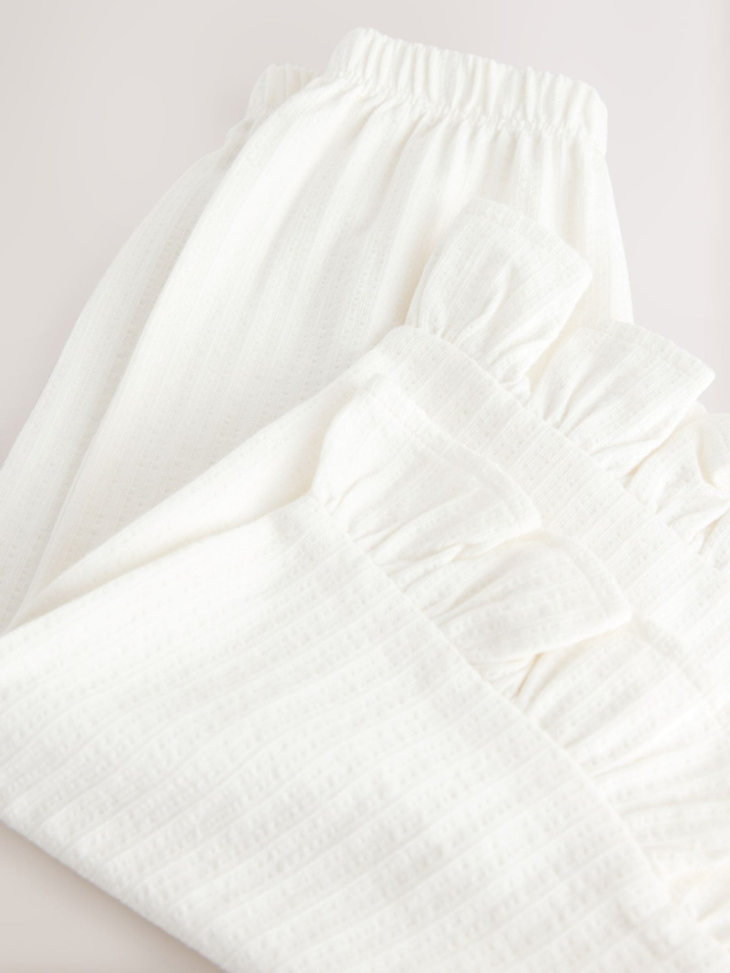 Ecru White Wide Leg Frill Trousers (3mths-7yrs) image 8