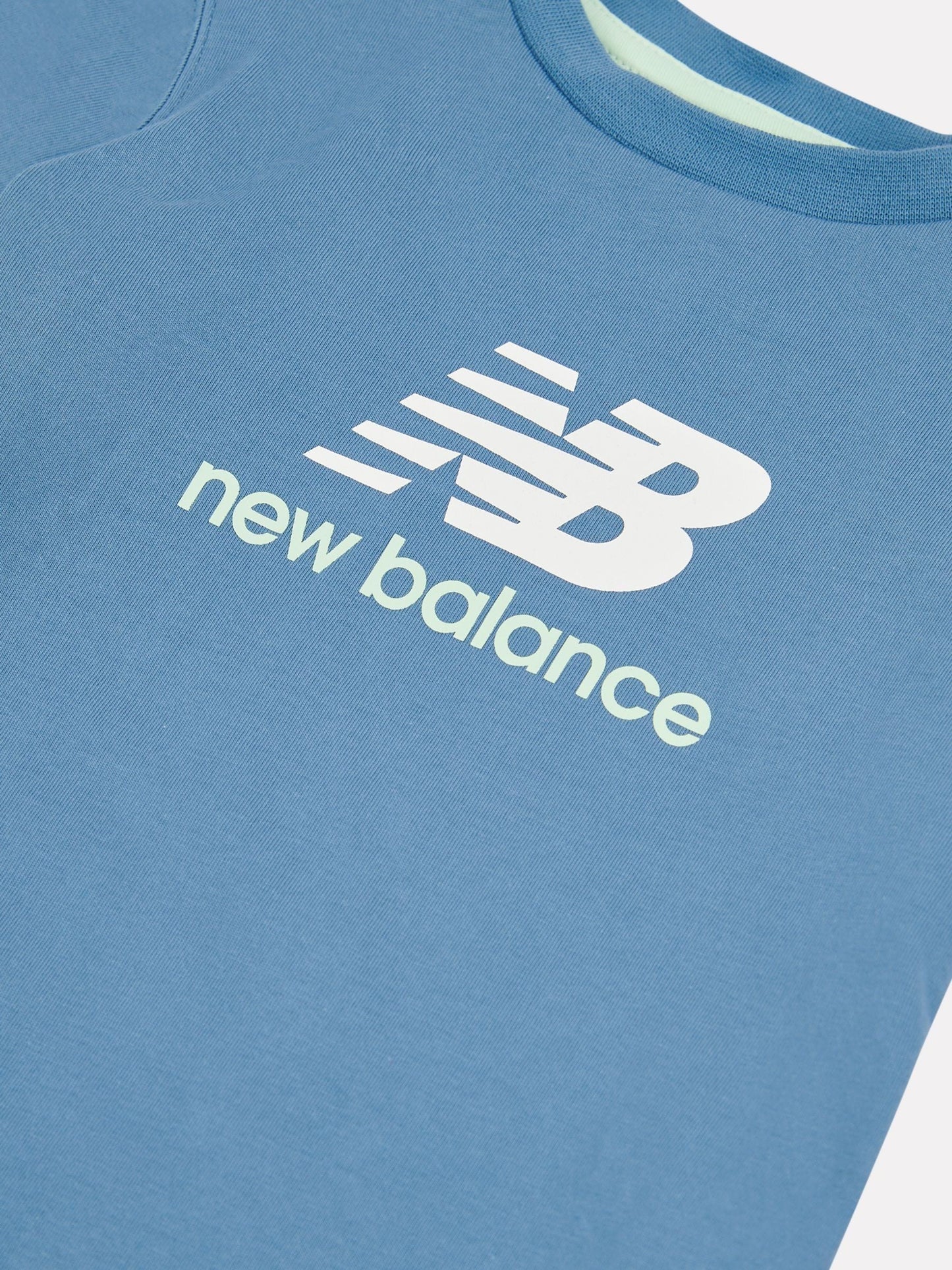New Balance Blue Contrast Panel T-Shirt & FT Joggers Set image 5