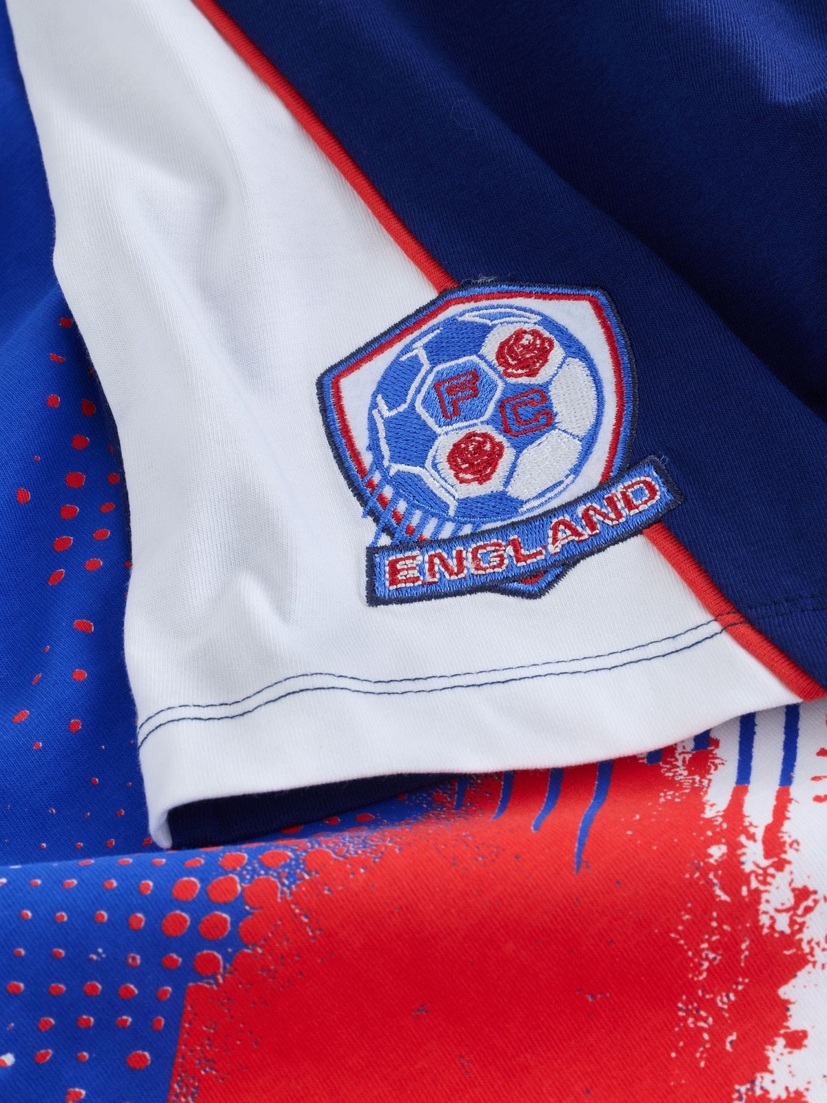 White/Blue/Red England Single Short Football Pyjamas (4-14yrs) - image 7
