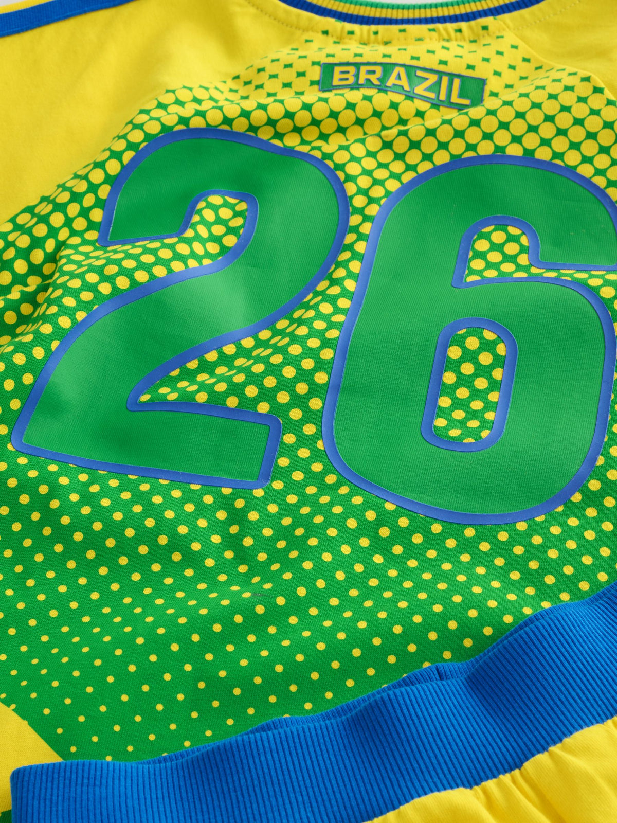 Green/Yellow Brazil Single Short Football Pyjamas (4-14yrs) - image 7
