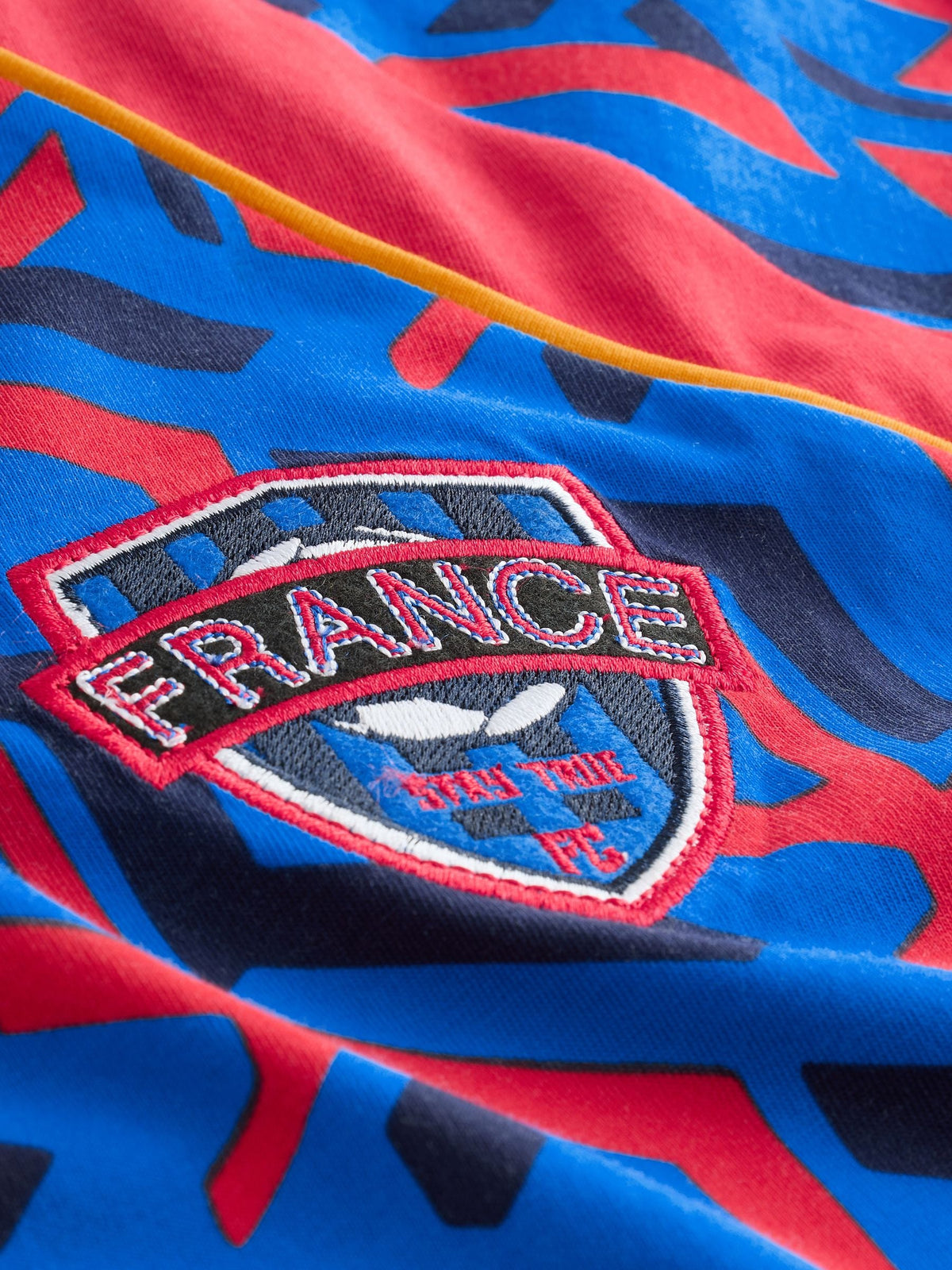 White/Blue/Red France Single Short Football Pyjamas (4-14yrs) - image 7