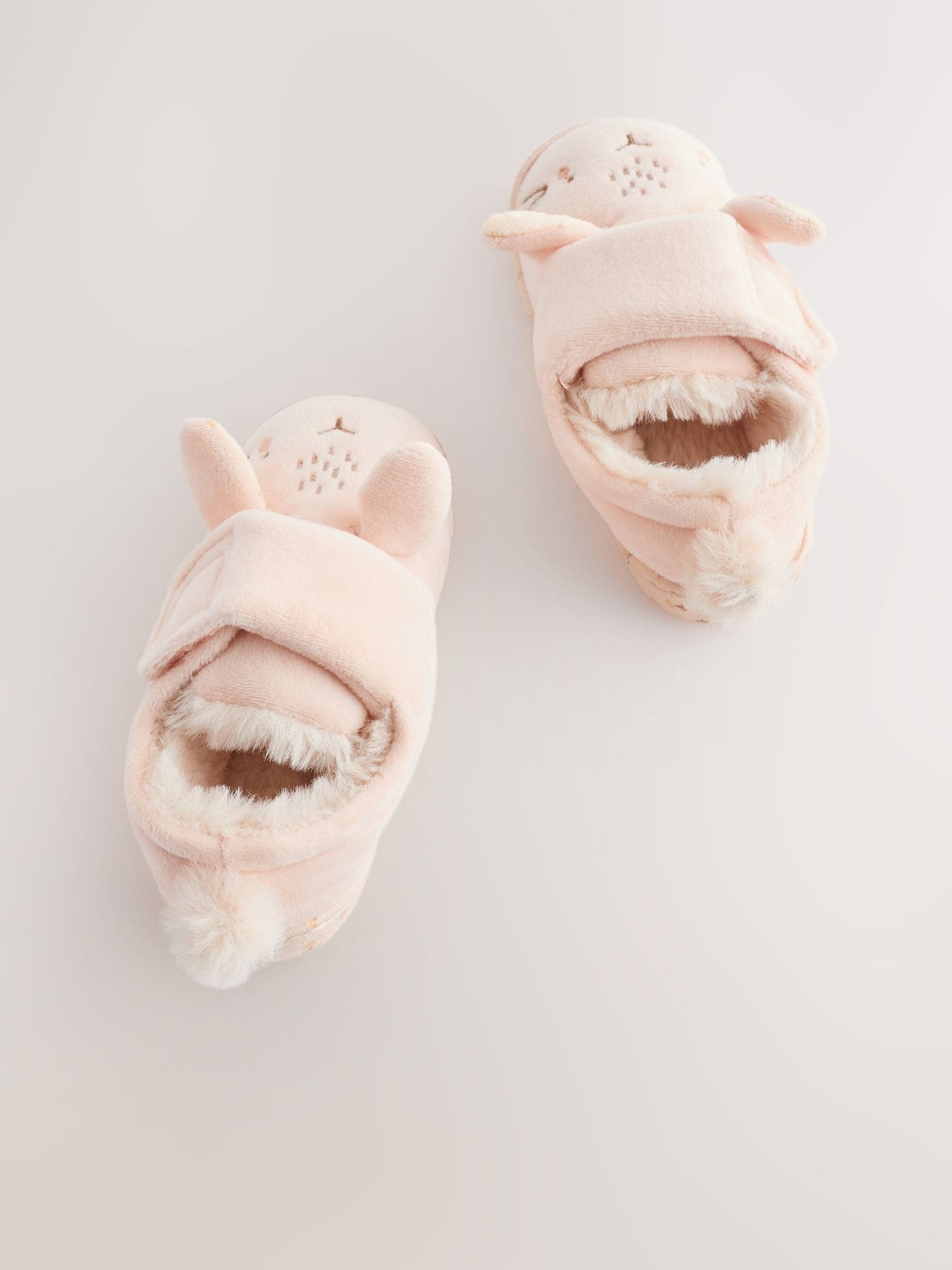 Neutral Cream Bunny Cupsole Slippers image 7