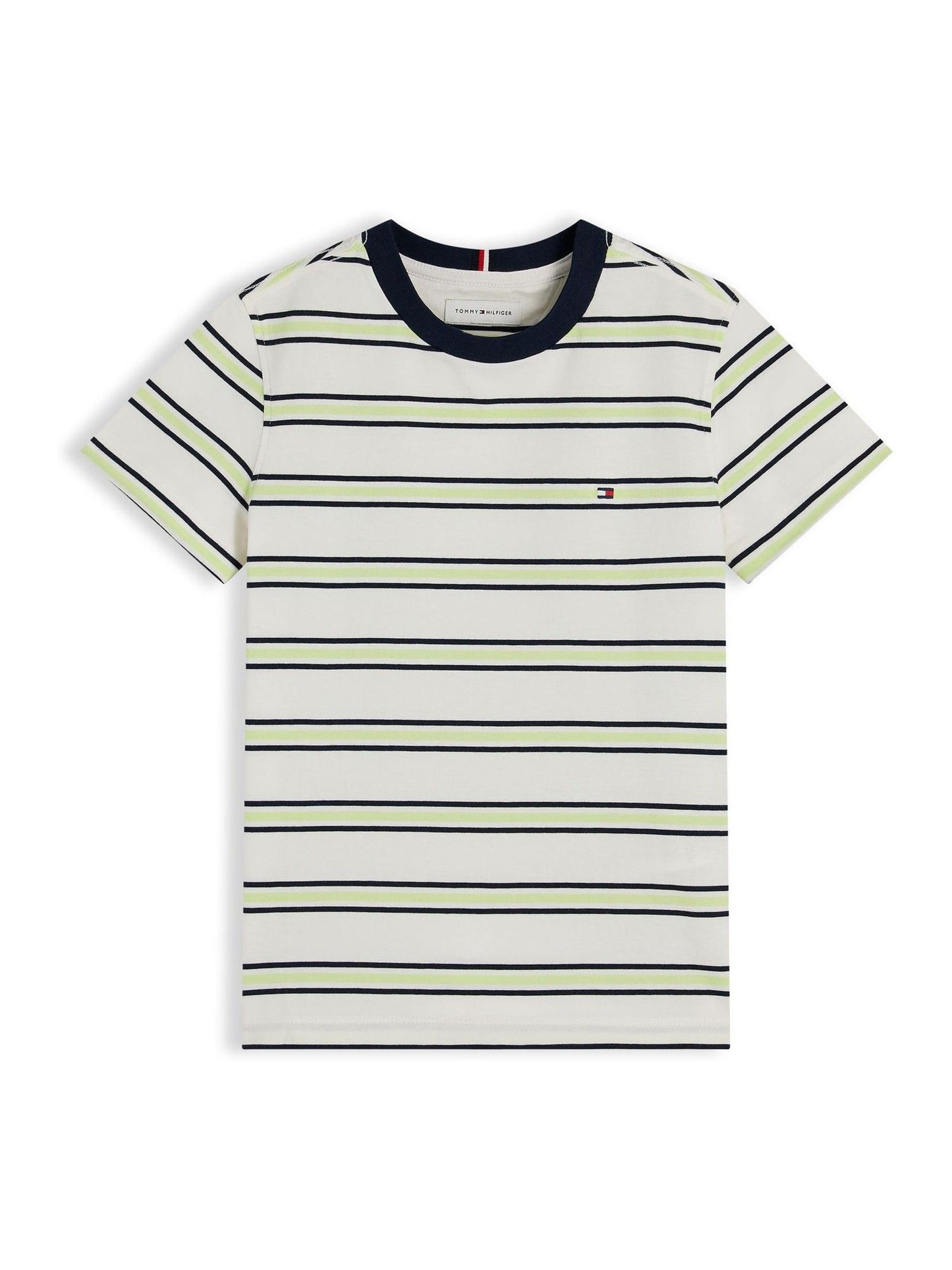 Tommy Hilfiger Cream Essential Flag Embroidery Crew Neck T-Shirt image 5