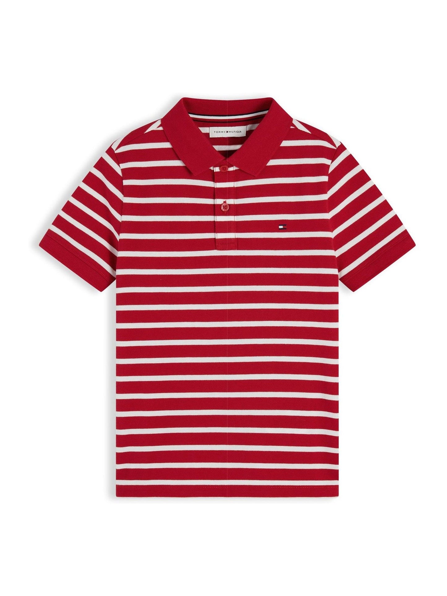 Dsiney Kidz - Tommy Hilfiger Red Essential Regular Fit Signature Polo Shirt image 5