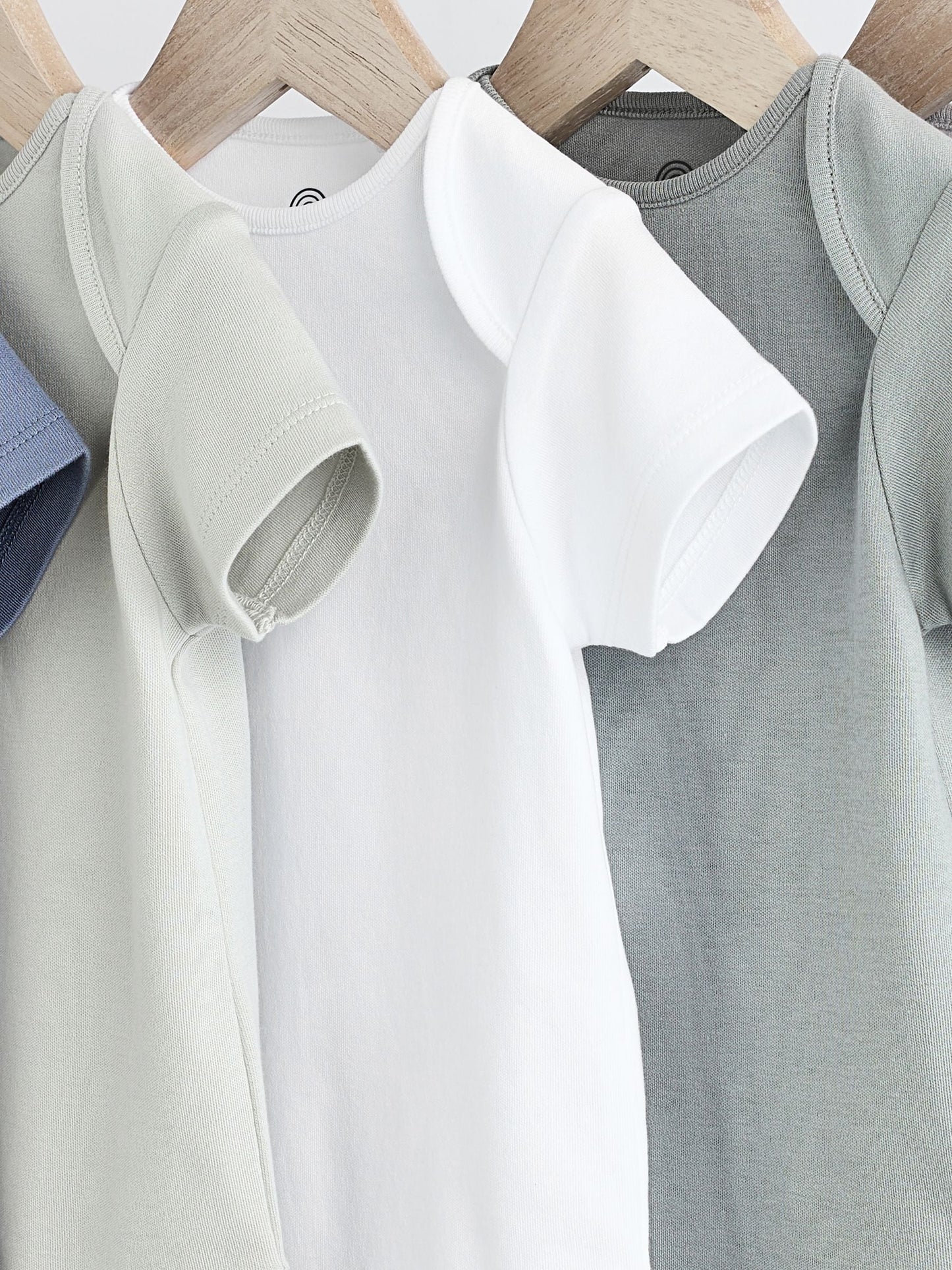 Grey/White Short Sleeve Bodysuits 5 Pack image 10
