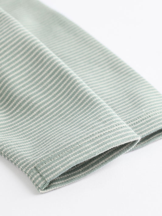 Blue Stripe Baby Long Sleeve Bodysuits 5 Pack image 3
