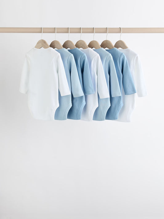 Dsiney Kidz - Blue 7 Pack Baby Long Sleeve Bodysuits image 2