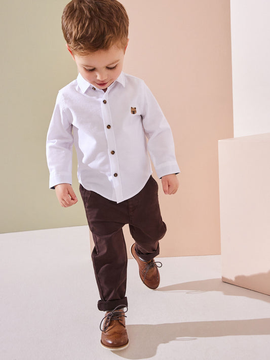 Dsiney Kidz - White Character Long Sleeve Oxford Shirt (3mths-7yrs) image 2