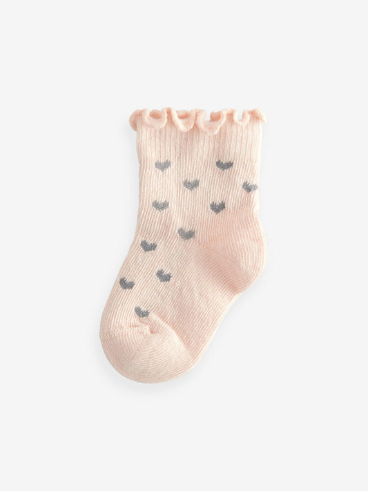 Monochrome Bow Baby Socks 5 Pack (0mths-2yrs) image 3