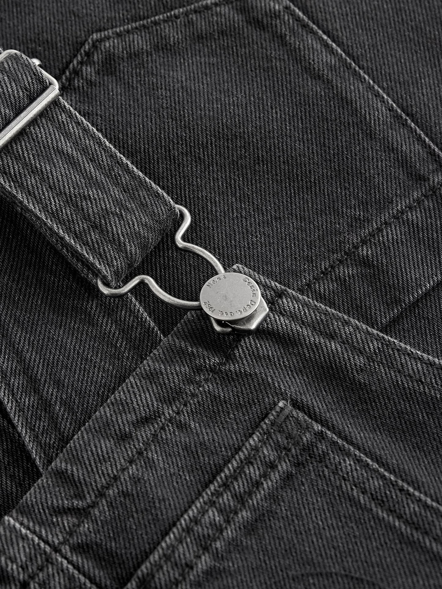 Black Denim Pinafore Dress (3-16yrs) image 3