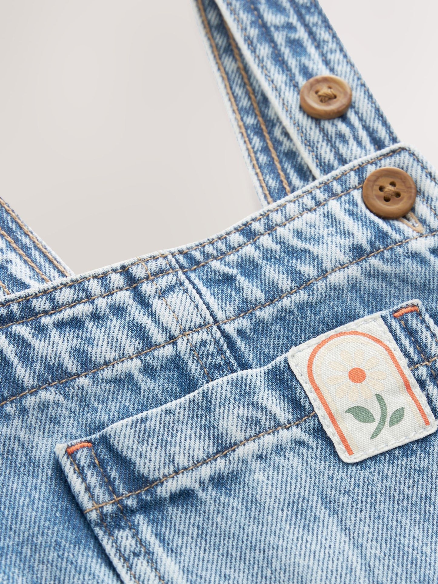 Denim 100% Cotton Dungarees (3mths-7yrs) image 7